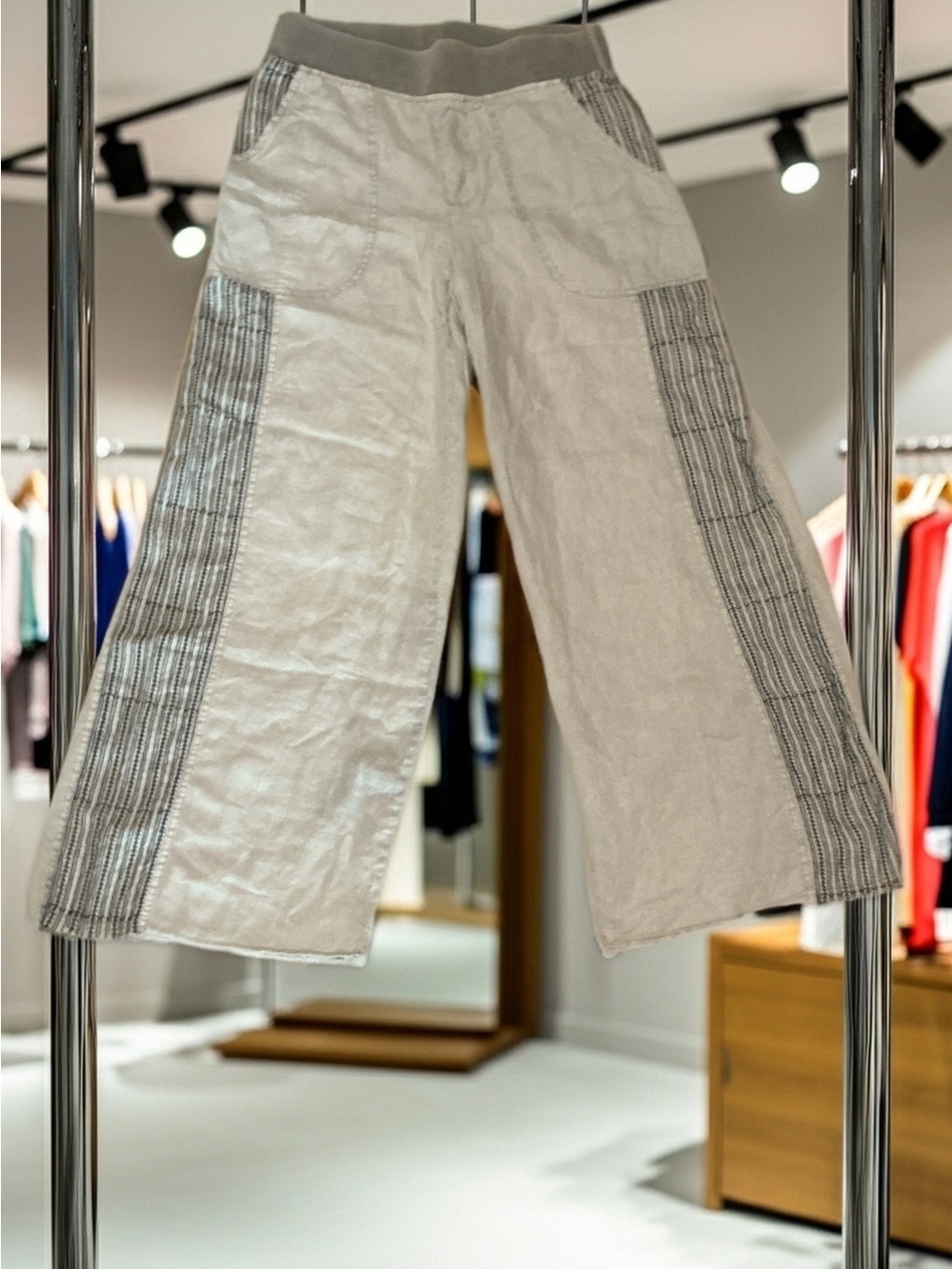 XCVI Linen Blend Wide Leg Crop Pants – Size XS